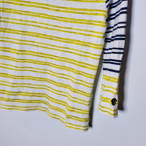 Tory Burch XL Striped 100% Linen top 3/4 Sleeve casual top Great condition - Picture 8 of 8